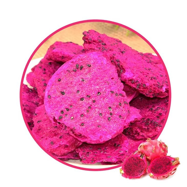 Natural Freeze Dried Red Pitaya Dragon Fruit Red Slice Dice Powder Snack